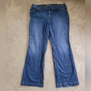 Eddie Bauer Dark Wash Curvy Trousers
